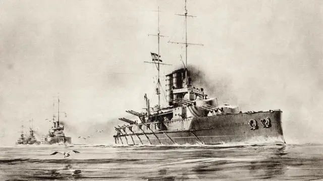 Main image of Sms Viribus Unitis The First Austro-Hungarian Dreadnought Battleship Of The Tegetthoff-Class From The Illustrated War News 1914 Poster Print (19 x 11)