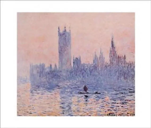 Main image of Houses of Parliament - Claude Monet Poster Print (28 x 22)