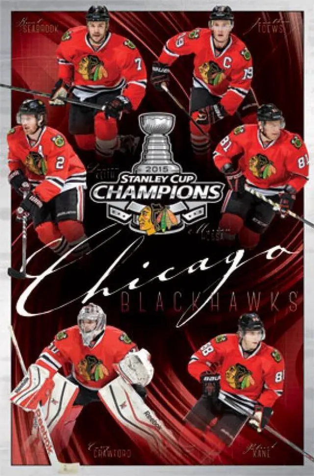 Main image of 2015 Chicago Blackhawks Stanley Cup - Champs Poster Print (24 x 36)