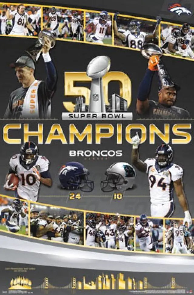 Main image of Super Bowl 50 - Denver Broncos Celebration Poster Print (22 x 34)
