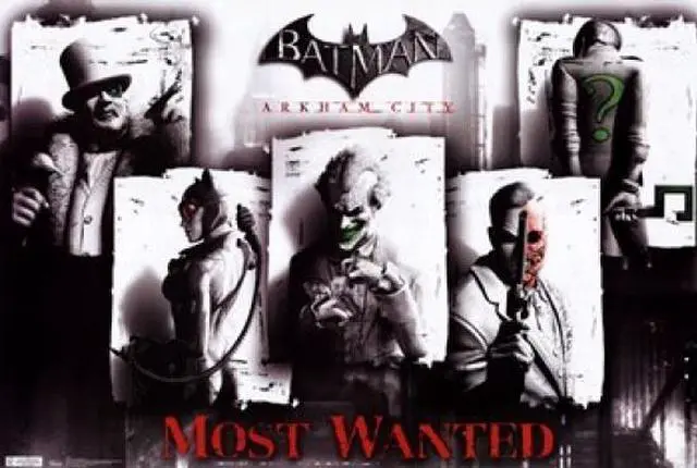 Main image of Batman Arkham City - Most Wanted Poster Print (36 x 24)