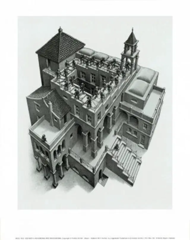 Main image of Ascending and Descending M.C. Escher Poster Print (11 x 14)