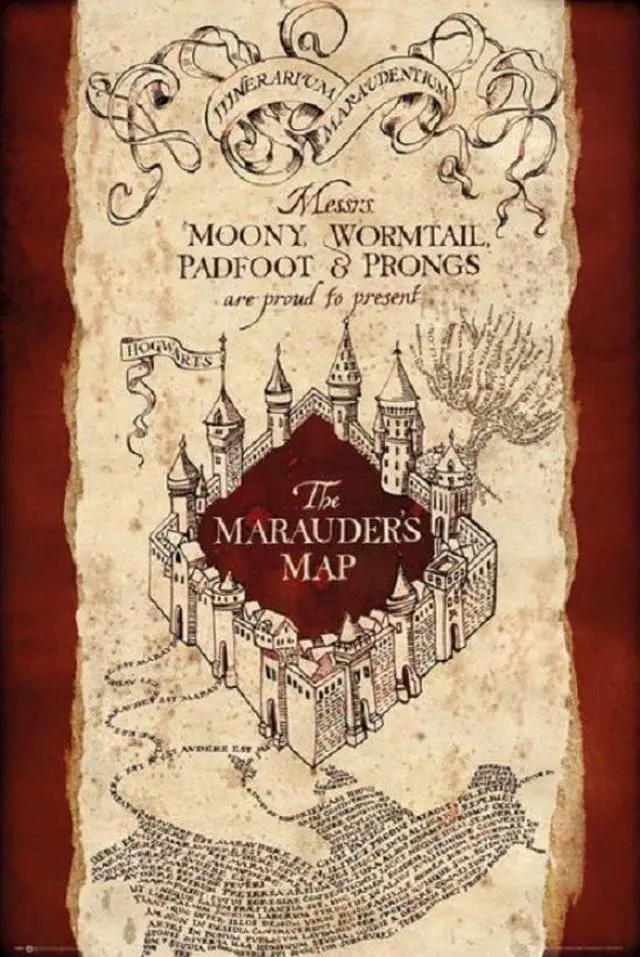 Main image of Harry Potter Marauders Map Poster Print (24 X 36)