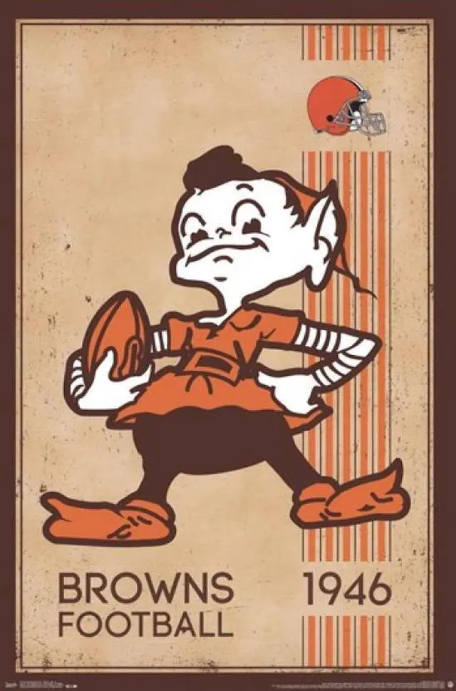 Main image of Cleveland Browns - Retro Logo 14 Poster Print (22 x 34)