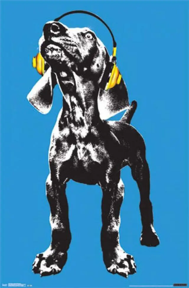Main image of Puppy - Modern Weimaraner Poster Print (24 x 36)