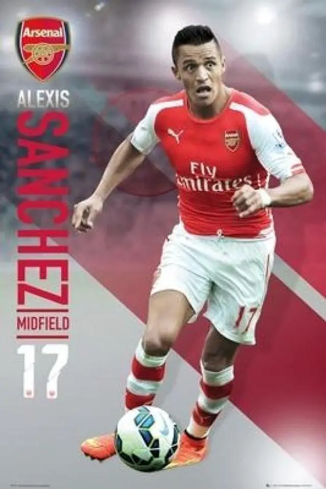 Main image of Arsenal Emirates Alexis Sanchez 17 2014-2015 Poster Print (22 x 34)