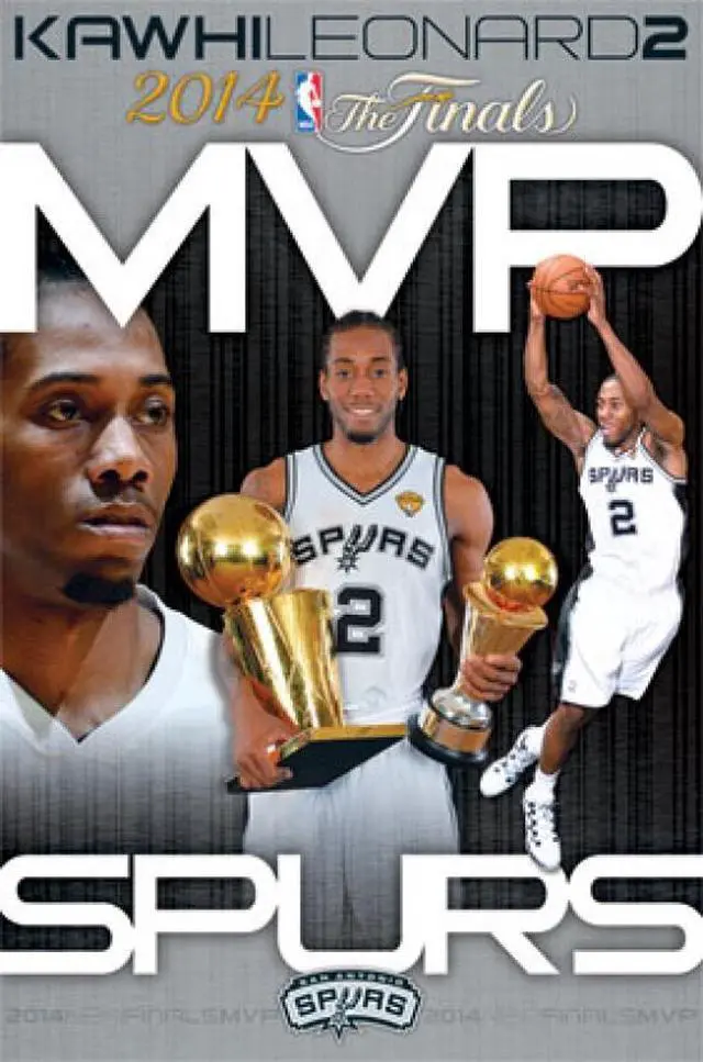 Main image of 2014 San Antonio Spurs Kawhi Leonard NBA Finals - MVP Poster Print (24 x 36)