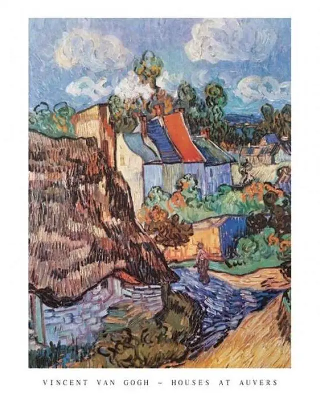 Main image of House At Auvers - Vincent van Gogh Poster Print (22 x 28)