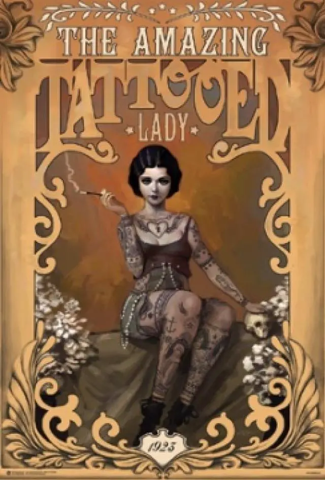 Main image of THE AMAZING TATTOOED LADY Poster Print (24 x 36)