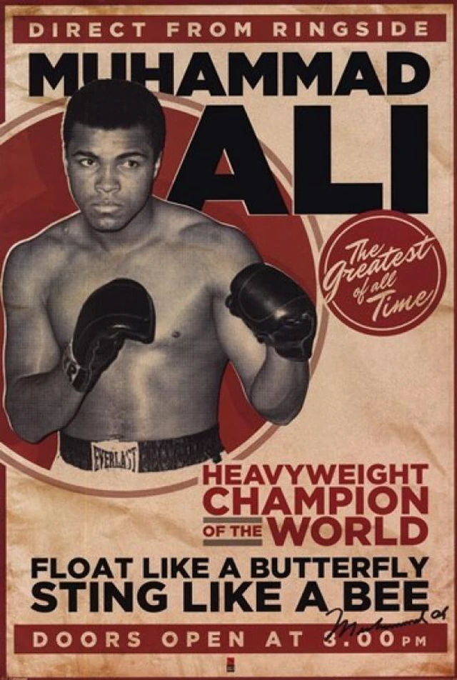 Main image of Muhammad Ali - Vintage Poster Print (24 x 36)