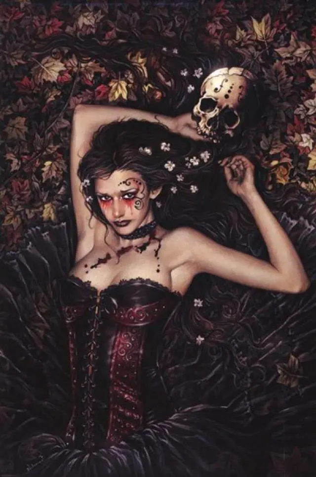 Main image of Skull Girl Poster Print by Victoria Frances (24 x 36)