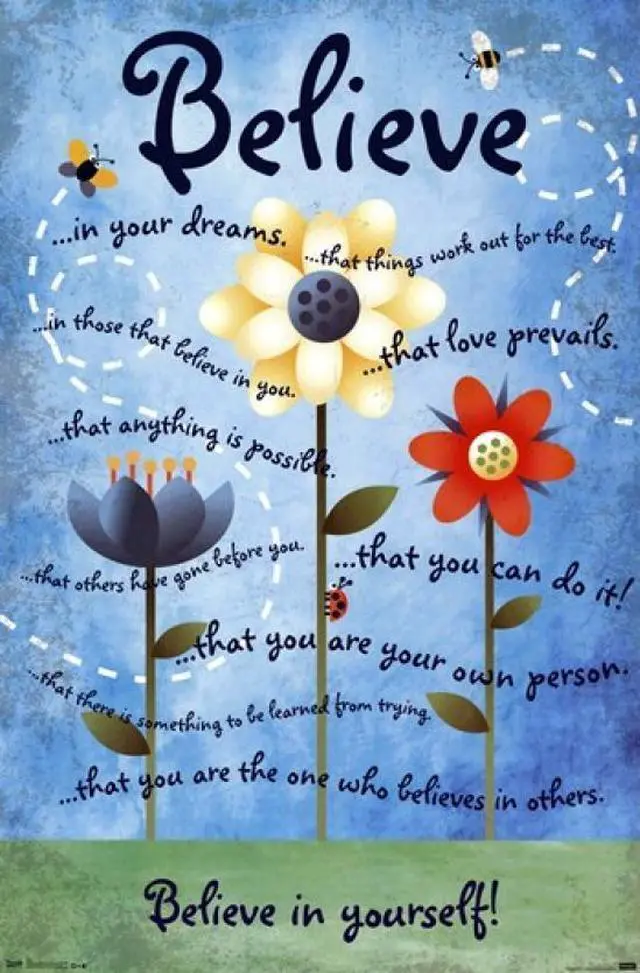 Main image of Believe Quote Poster Print (24 x 36)