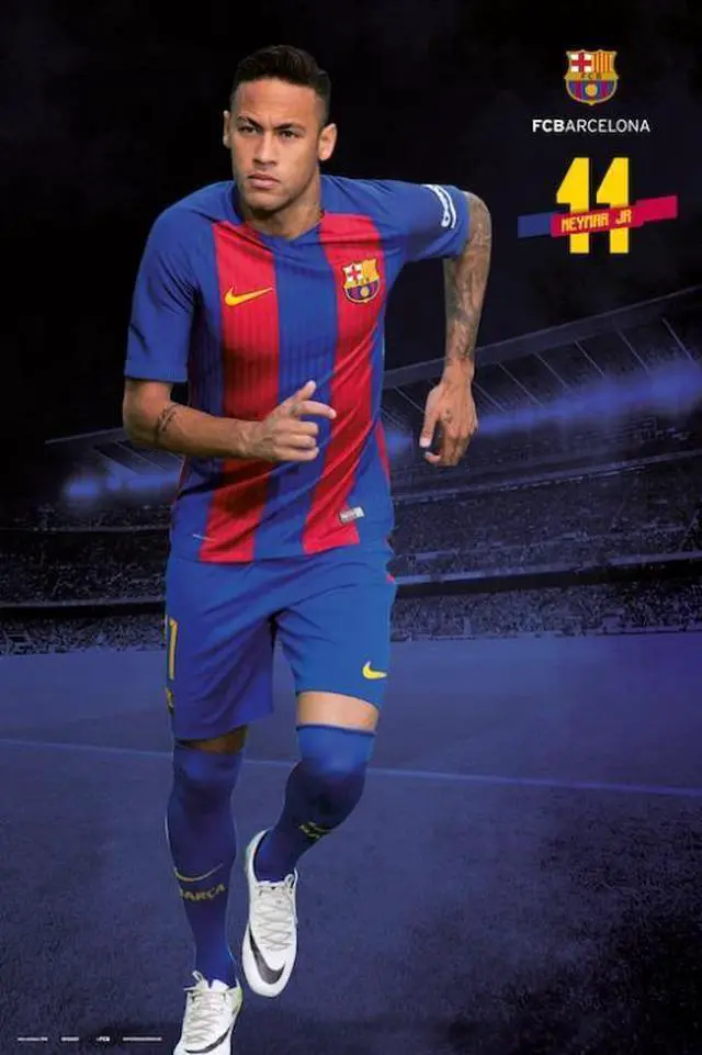 Main image of Fc Barcelona 2016/2017 Neymar Pose Poster (24 x 36)