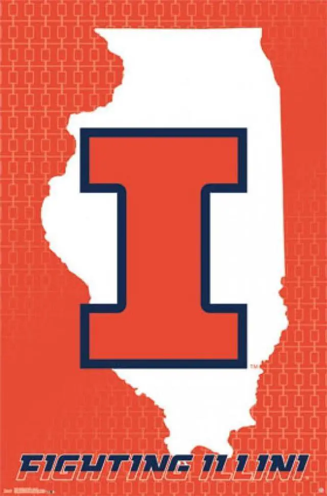 Main image of University of Illinois - Logo 14 Poster Print (24 x 36)