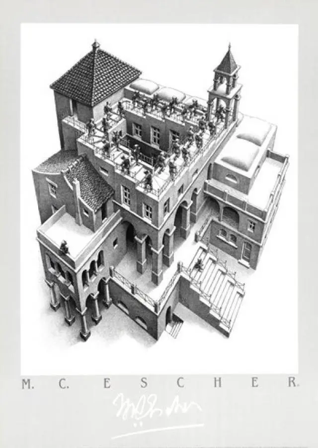 Main image of Ascending and Descending M.C. Escher Poster Print (20 x 28)