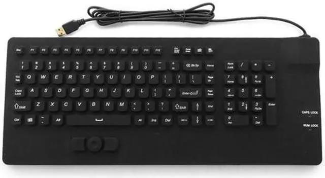 Main image of Waterproof Industrial Medical Silicone Keyboard with Mouse JH-IKB108