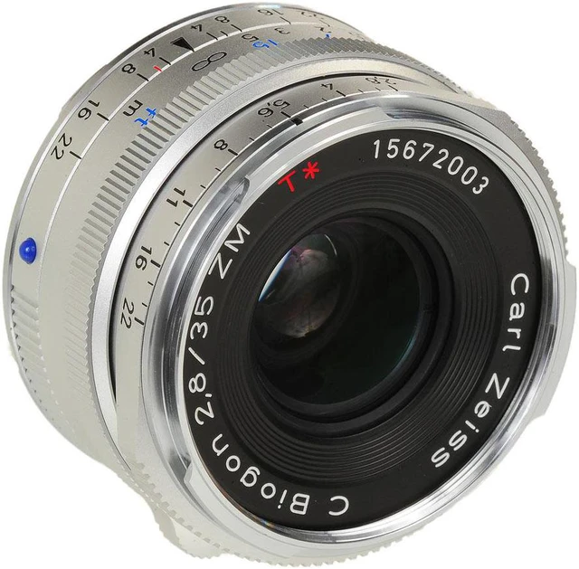 Alt view image 2 of 10 - Zeiss 35mm f/2.8 C Biogon T* ZM Manual Focus Lens (Leica M-Mount) - Silver