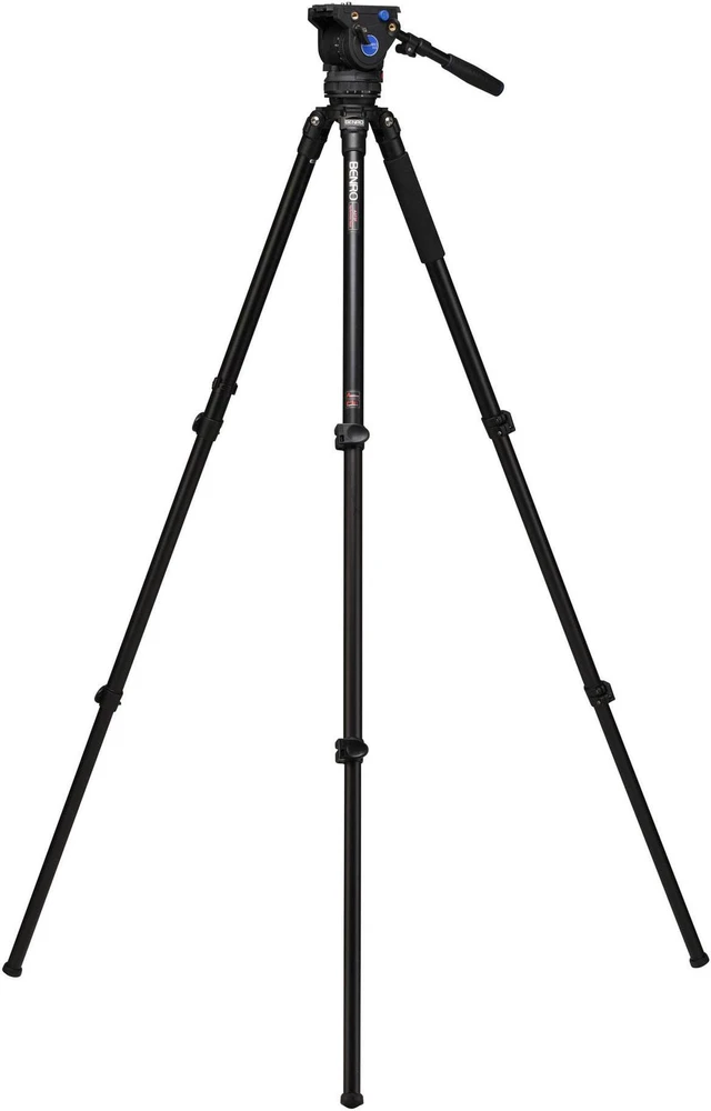 Alt view image 5 of 7 - Benro A373F Aluminum Video Tripod and BV6 Head Kit, 13.2lbs Capacity #A373FBV6H