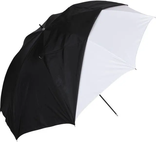 Main image of Westcott 32in. White Satin Umbrella With Removable Black Cover