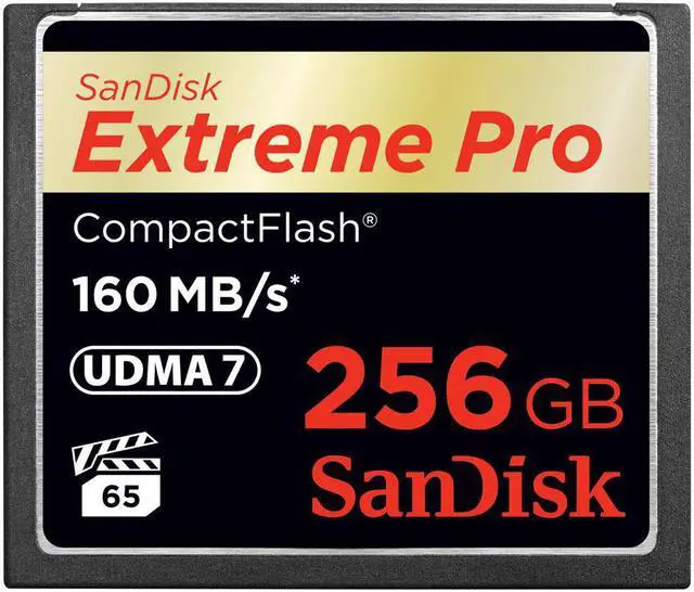 Alt view image 3 of 20 - SanDisk 256GB Extreme Pro CompactFlash Memory Card (160MB/s)