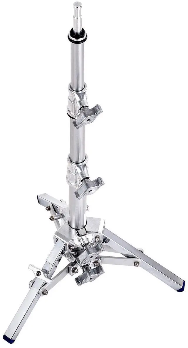 Alt view image 2 of 5 - Avenger High 3.28' Alu-Baby 10 Stand with One Lazy Leg / 5/8" Mounting Stud, 2 Riser, 3 Sections