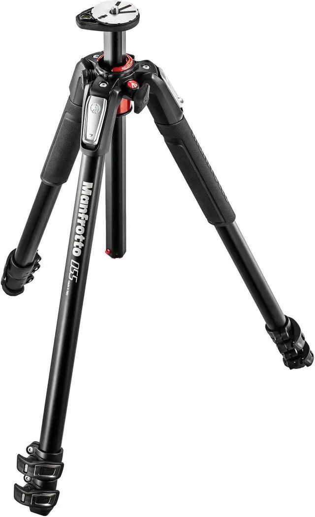 Alt view image 3 of 20 - Manfrotto MVH502AH Fluid Video Head with MT055XPRO3 Aluminum 3-Section Tripod