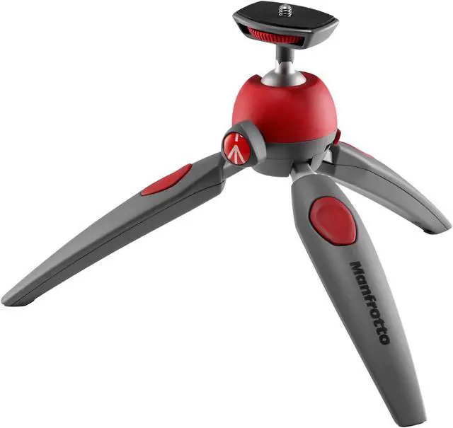 Alt view image 4 of 20 - Manfrotto PIXI Evo 2 Section mini Tripod - Red #MTPIXIEVO-RD