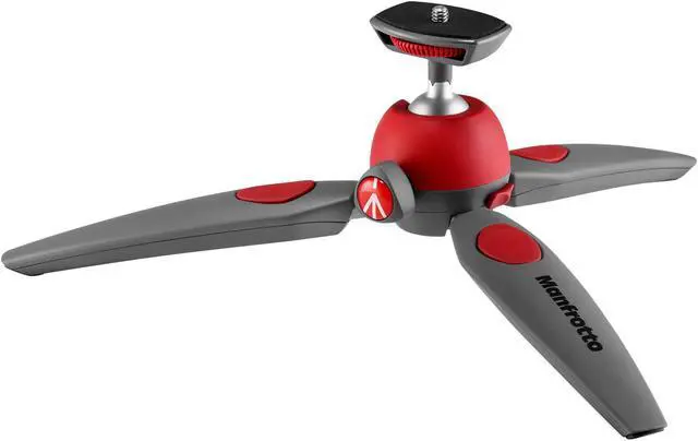 Alt view image 6 of 20 - Manfrotto PIXI Evo 2 Section mini Tripod - Red #MTPIXIEVO-RD