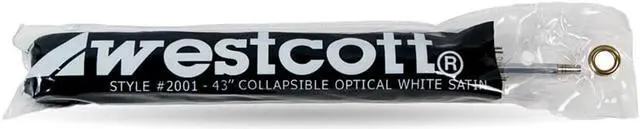 Alt view image 3 of 18 - Westcott 43" Optical White Satin Collapsible Umbrella