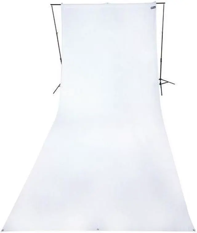 Alt view image 4 of 9 - Westcott 9 x 20 ft Wrinkle-Resistant Cotton Backdrop (Hi Key White)