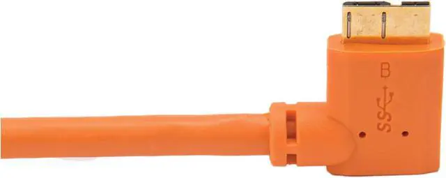 Alt view image 3 of 8 - Tether Tools TetherPro 15' / 4.57 m Right Angle Cable, Hi-Visibility Orange