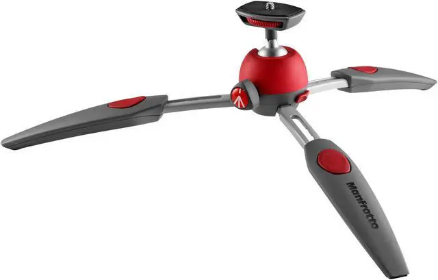 Alt view image 7 of 20 - Manfrotto PIXI Evo 2 Section mini Tripod - Red #MTPIXIEVO-RD