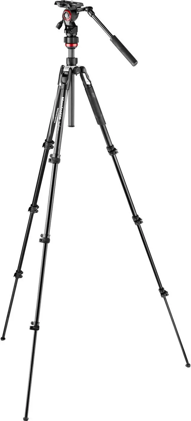 Alt view image 5 of 17 - Manfrotto Befree Live Aluminum Tripod Kit, Fluid Video Head, Lever Locks, Black