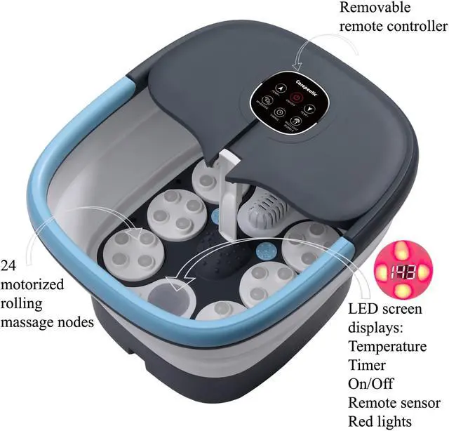 Alt view image 5 of 6 - Carepeutic Collapsible Automatic Foot Spa Massager with Remote