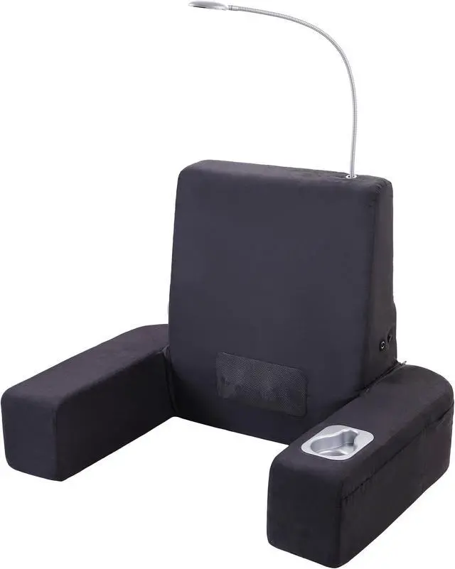Alt view image 2 of 10 - Carepeutic Back Rest Bed Lounger with Heated Shiatsu Massage