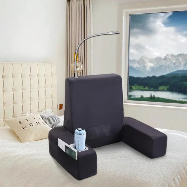 Alt view image 7 of 10 - Carepeutic Back Rest Bed Lounger with Heated Shiatsu Massage