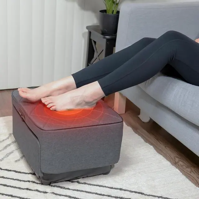 Alt view image 2 of 7 - Carepeutic Foldable Ottoman Shiatsu Foot and Leg Massage Machine