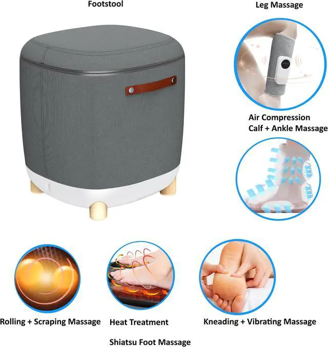 Alt view image 7 of 7 - Carepeutic Comfy Home Ottoman Massager