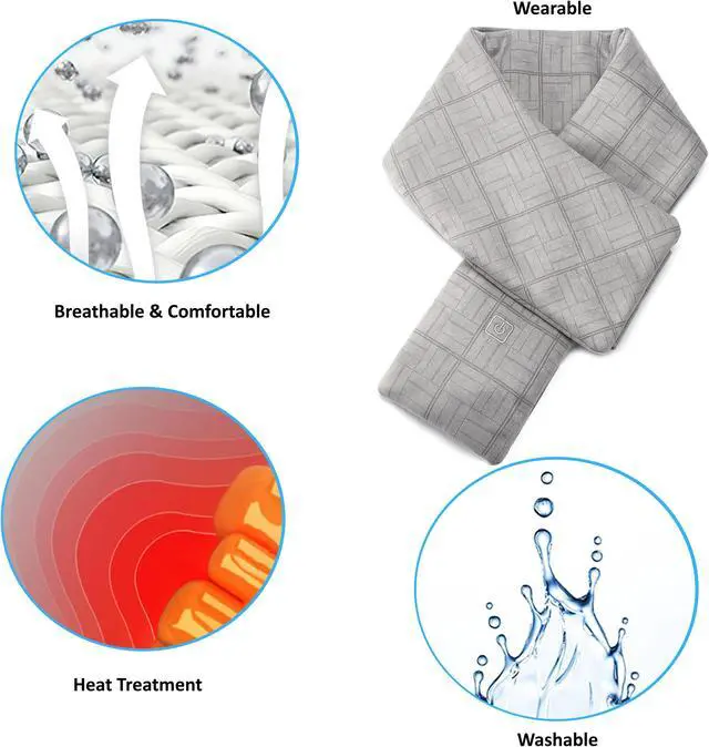 Alt view image 4 of 6 - Carepeutic Cordless Cozy Wearable Heating Scarf