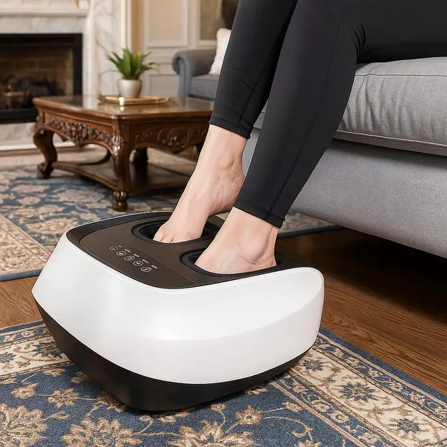 Alt view image 2 of 5 - Carepeutic Ionic Air Compression Shiatsu Foot Massager with UV Light and Heat Therapy