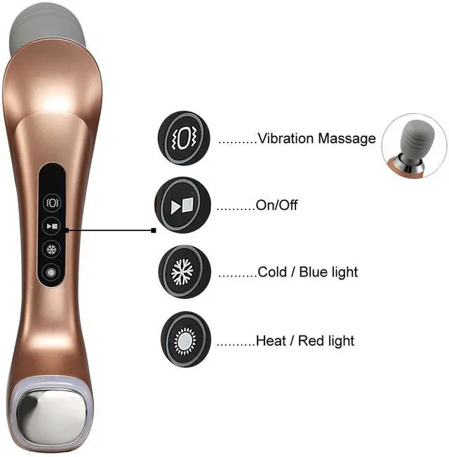 Alt view image 5 of 7 - Carepeutic Cordless Heat or Cold Therapeutic and Relaxing Massager
