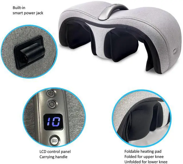 Alt view image 7 of 7 - Carepeutic Dual Action Knee and Calf Compression Massager with Vibration and Heat