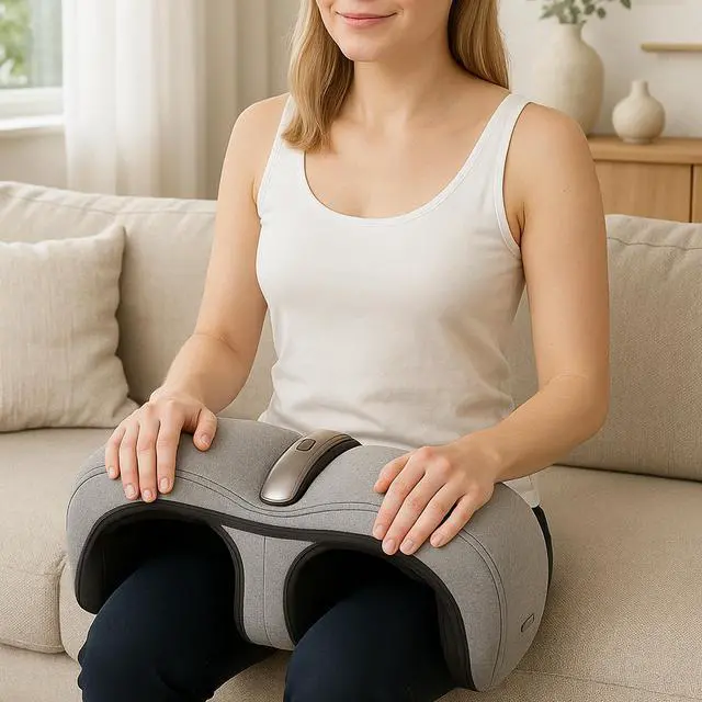 Alt view image 2 of 7 - Carepeutic Dual Action Knee and Calf Compression Massager with Vibration and Heat