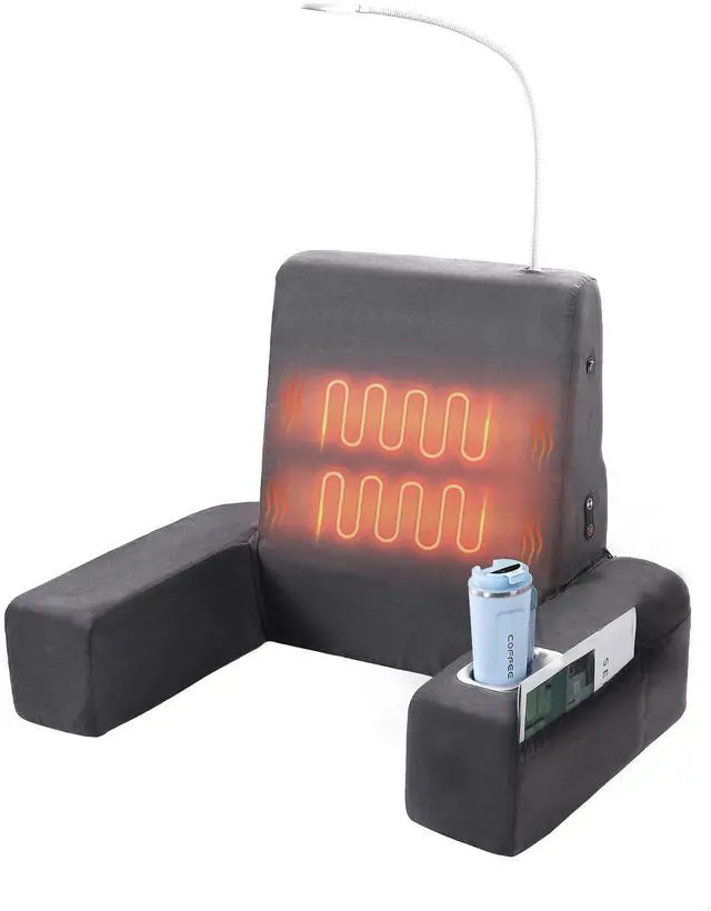 Alt view image 2 of 7 - Carepeutic Backrest Bed Lounger with Heated Comfort Massage