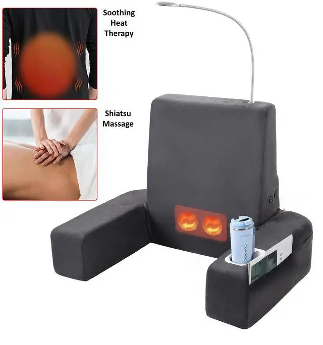 Alt view image 3 of 6 - Carepeutic Backrest Bed Lounger with Shiatsu Back Massage