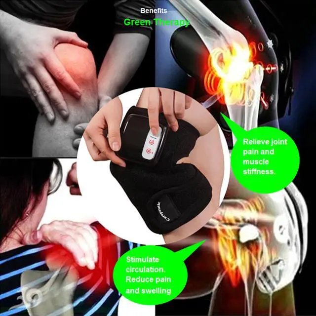 Alt view image 6 of 6 - Carepeutic Cordless Knee and Joint Vibration Detox Massager with Heat