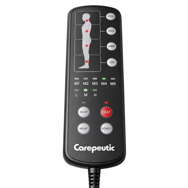 Alt view image 7 of 7 - Carepeutic Targeted Zone Deluxe Full Body Vibration Massage Mat with Heat
