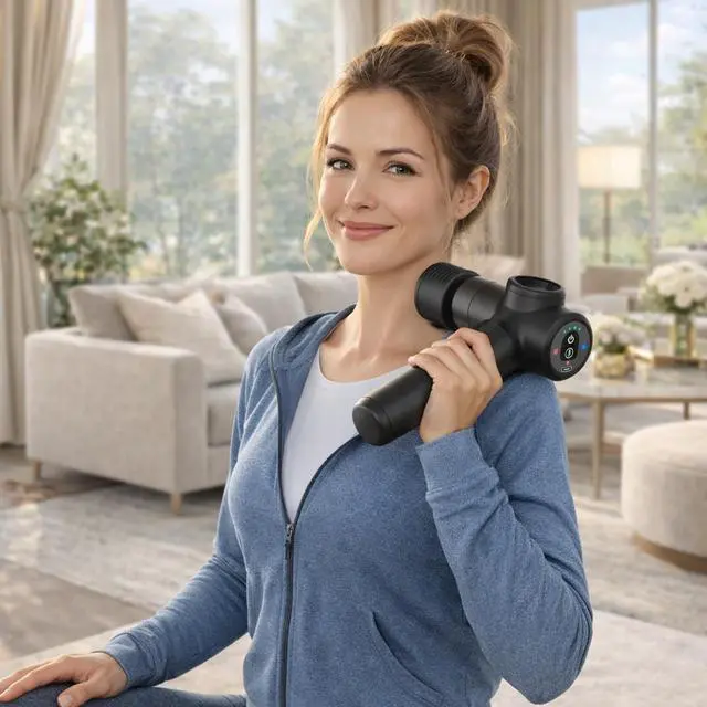 Alt view image 2 of 7 - Carepeutic Cordless Percussion Massage Gun with Hot or Cold Option