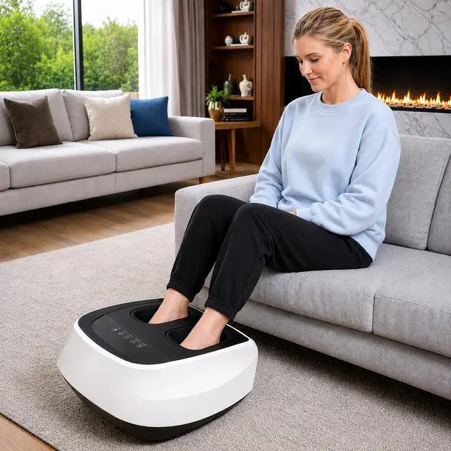 Alt view image 5 of 7 - Carepeutic Ionic Air Compression Shiatsu Foot Massager with UV Light and Heat Therapy