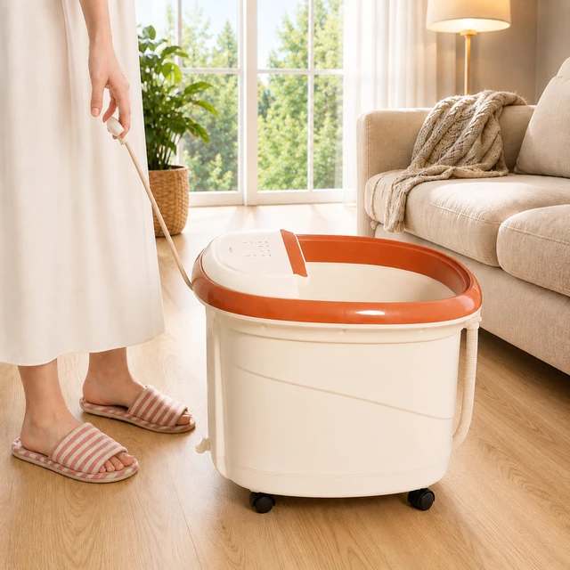 Alt view image 4 of 7 - Carepeutic Touch Screen Oxy-Energized Water-Jet Foot and Leg Spa Massager (Brown)